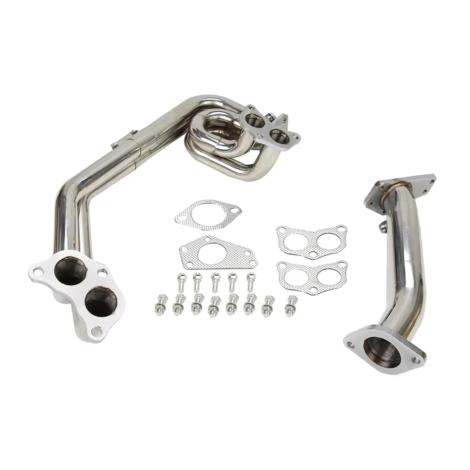 Terminali di Scarico PER Subaru PER IMPREZA PER WRX PER STI G3/G4 EJ25 2008 2009 2010-2017 COLLETTORE DI SCARICO INOX 2 PEZZI COLLETTORE Terminale di scarico per auto