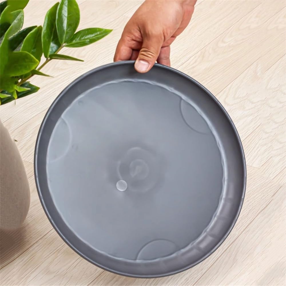 Versatile Vassoi raccogligocce for vasi da Fiori arrotondati Sottovasi for Piante resinose(Bruin,Grande)