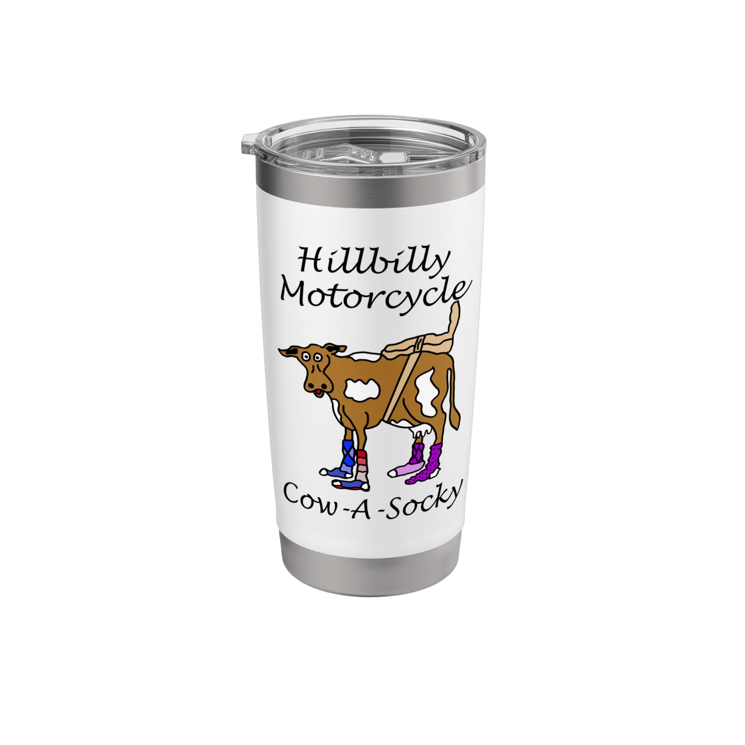 Amazon.com | Hillbilly Motorcycle Funny Cow Gift Cow A Socky