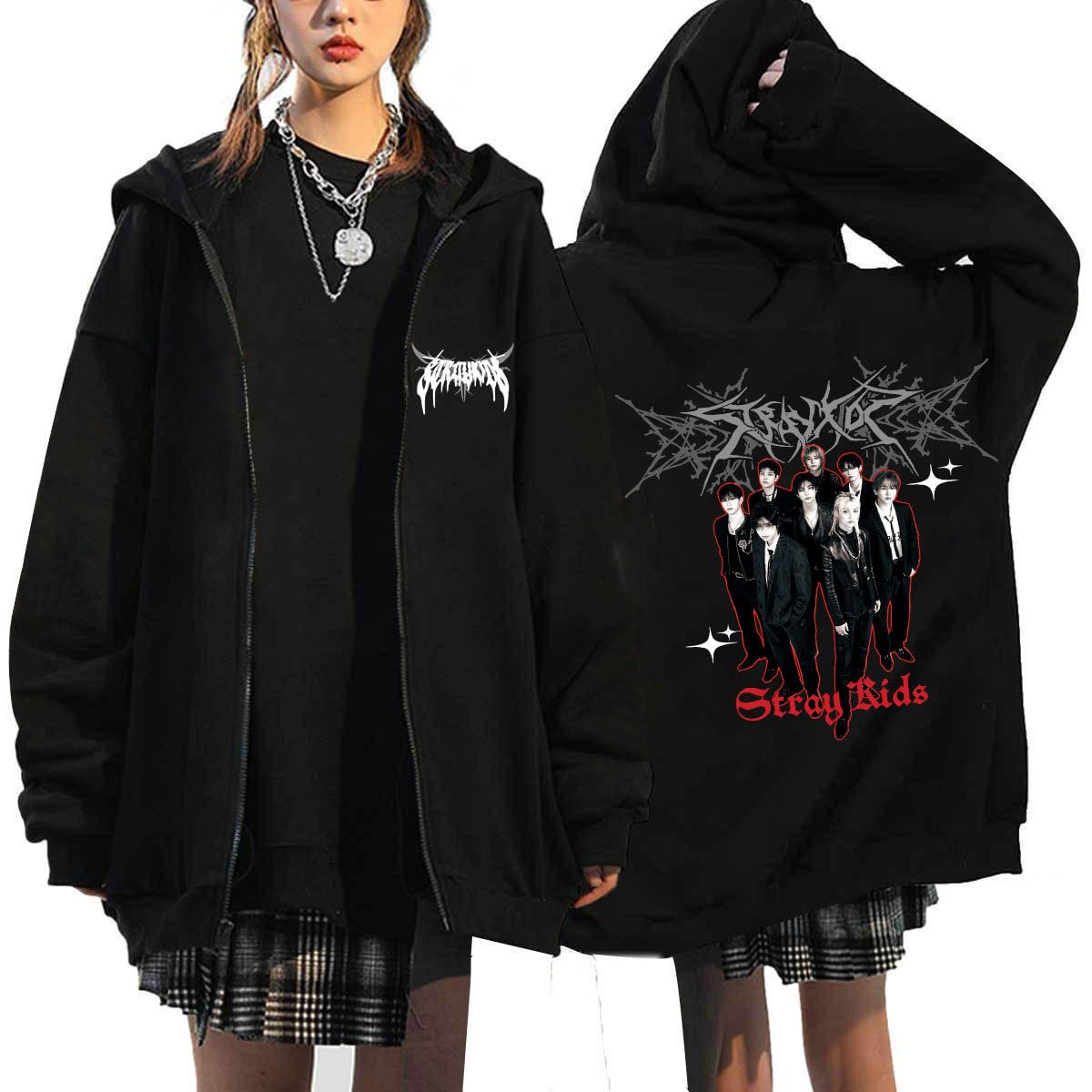 Stray Kids SKZOO Veste à capuche – Y2K Harajuku Streetwear Unisexe BangChan Lee Know Changbin Hyunjin Han Felix Seungmin I.N
