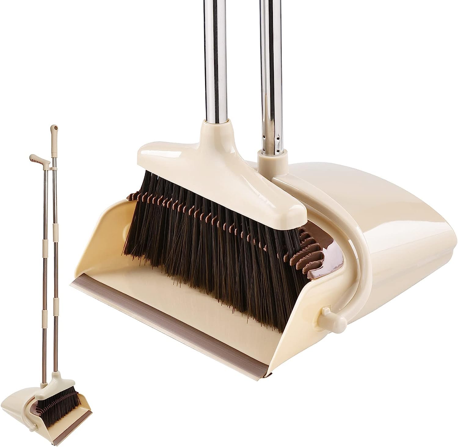 IDENSIC Large Broom and Dustpan Set, Long Handle Plastic Broom with Dustpan for Home and Office Cleaning Combo for Home, Kitchen Floor Cleaning (Combo) (B0CC9XQ2FD) Amazon Price History, Amazon Price Tracker