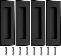 Vista 17 de Malimali Tiradores Empotrados con Tirador al Ras de 6 Pulgadas para Puerta de Bolsillo de Granero, Manija de Puerta Corrediza de Armario, Herrajes