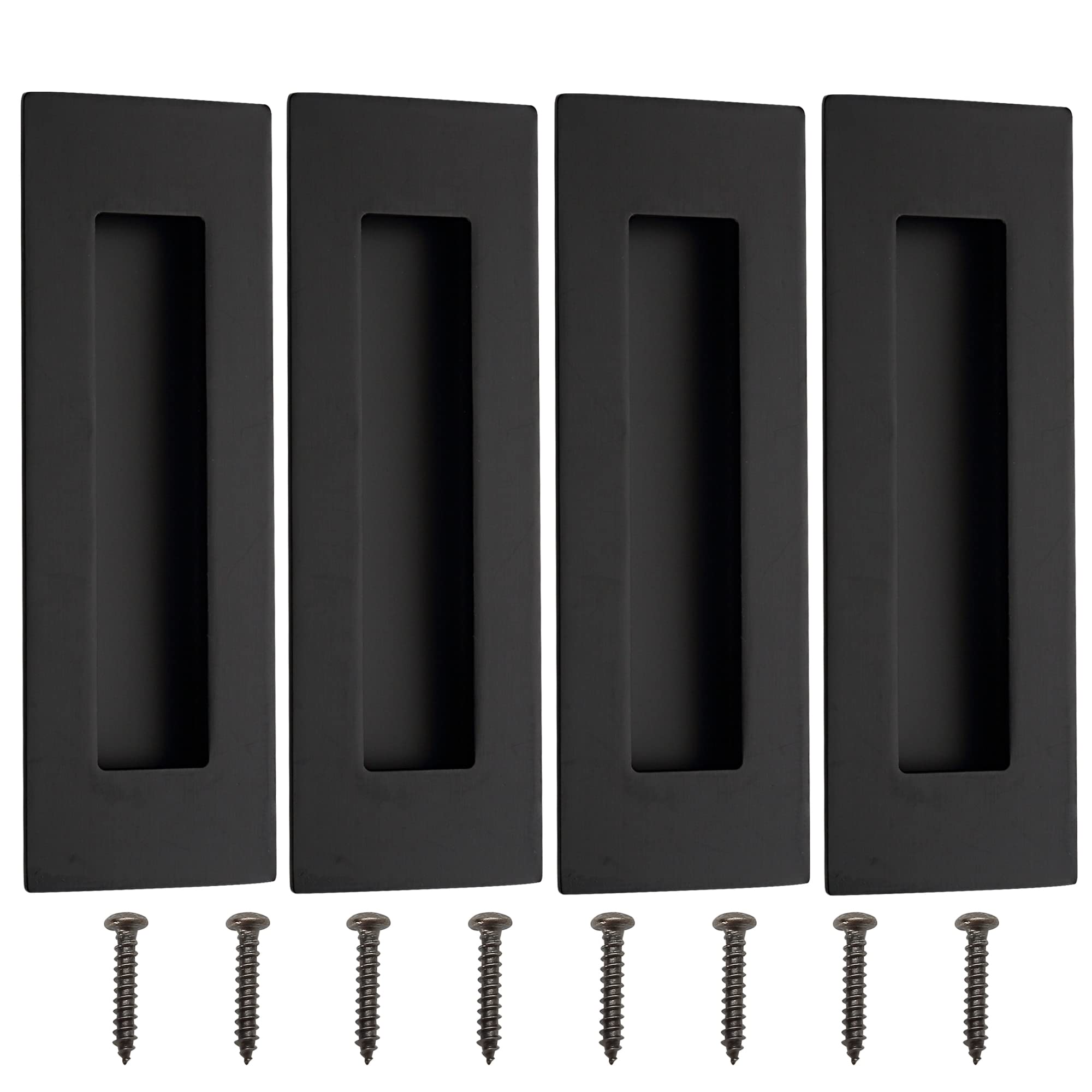 Malimali 4 Pack Stainless Steel Recessed Sliding Handles