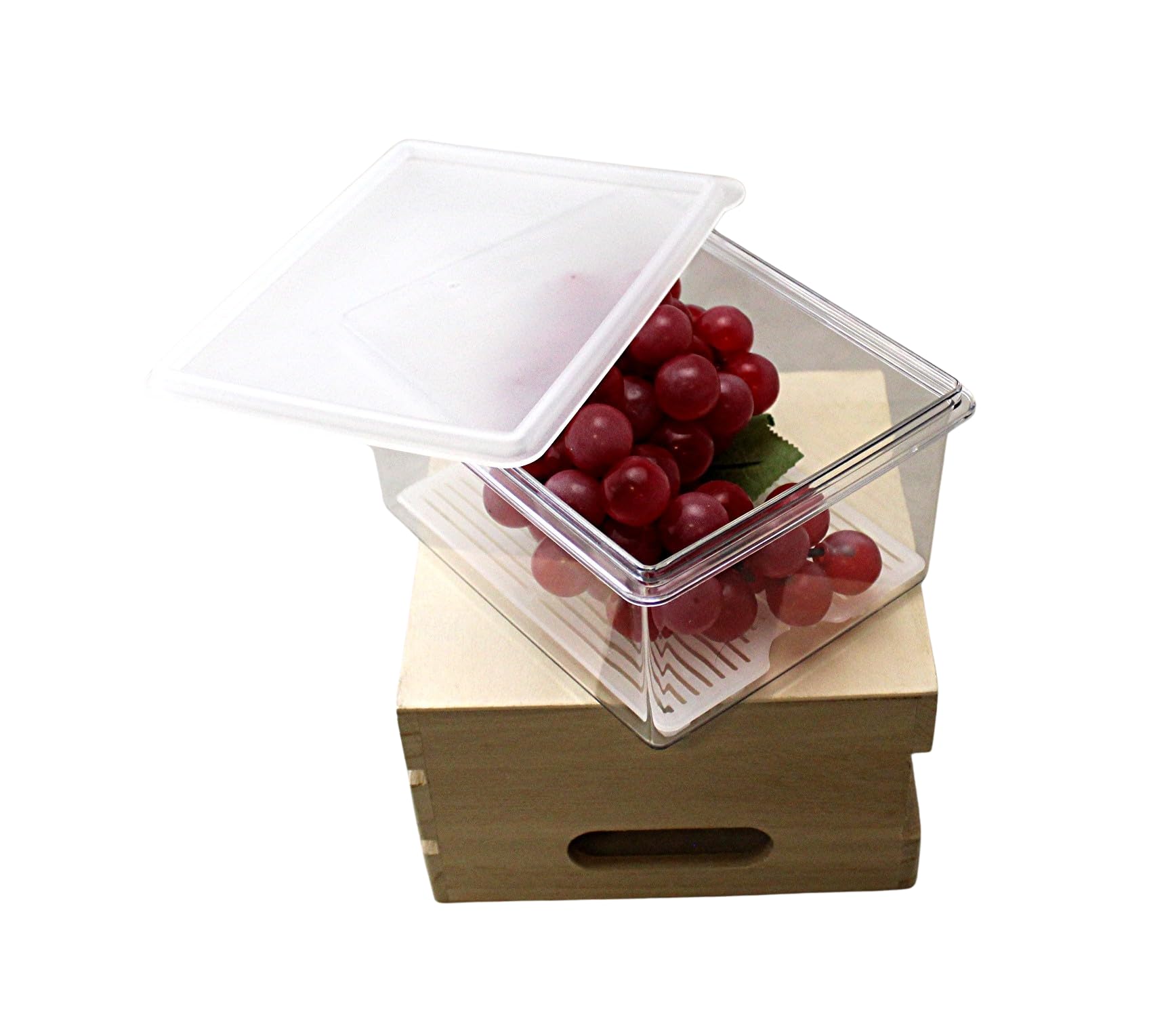Dependable Industries inc. Essentials 3 recipientes herméticos de almacenamiento de alimentos de 1,4 L con bandeja de drenaje extraíble, sin BPA, organizador apilable para frutas, verduras, carnes y