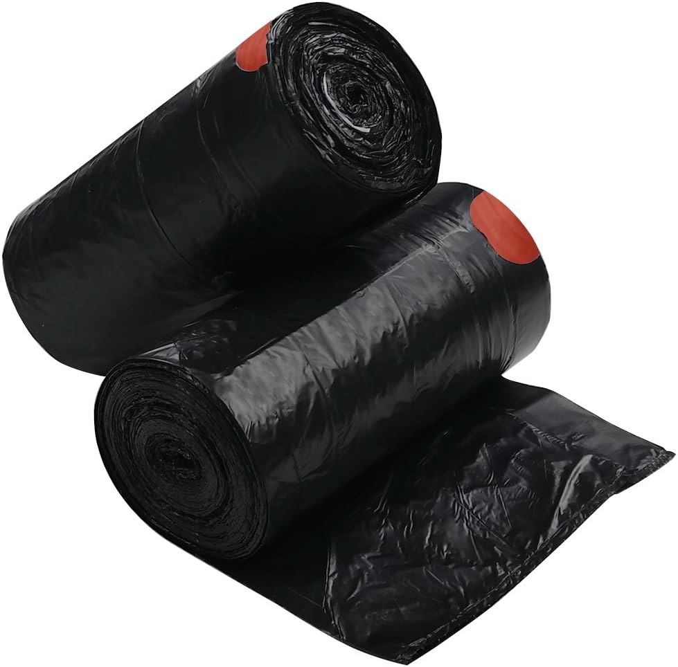 Teyyvn 1.2 Gallon Small Drawstring Trash Bags, Black, 108 Counts