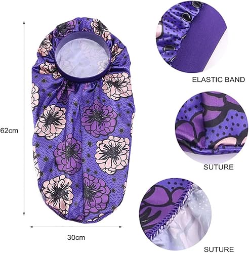 Miniatura 2 de YeeMan Gorro largo de satén colorido extra largo para trenzas y cabello suelto