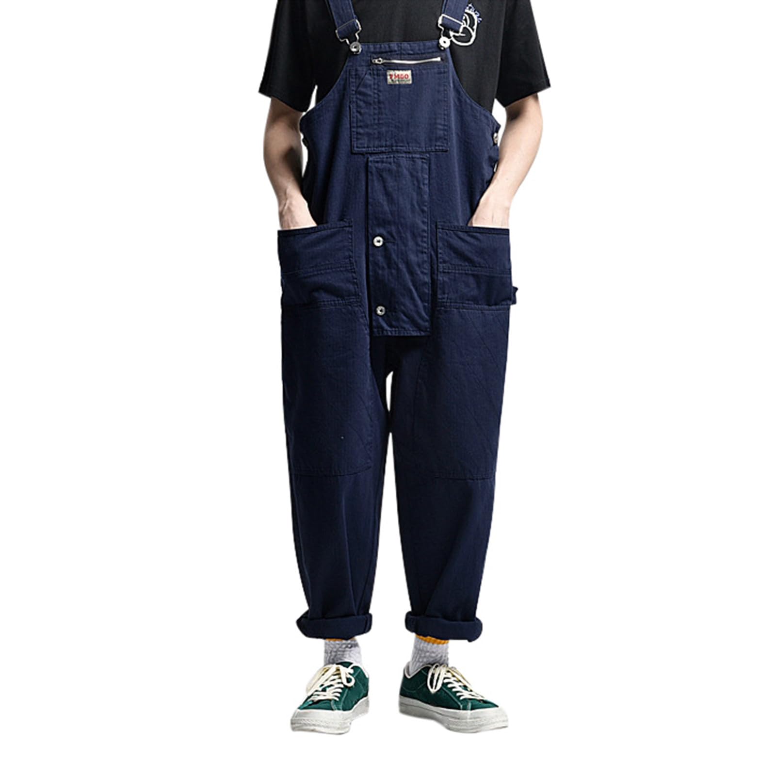 Mono Tipo Cargo para Hombre, Ropa de Trabajo Informal Holgada, múltiples Bolsillos, Resistente y Transpirable para Bricolaje y Trabajo