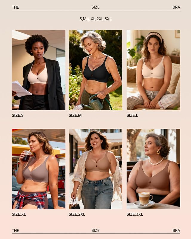 Image of ProKloud Bras for Women No Underwire Wireless Jelly Bras Full Coverage Seamless Push Up Bralettes Support Tshirt Bra