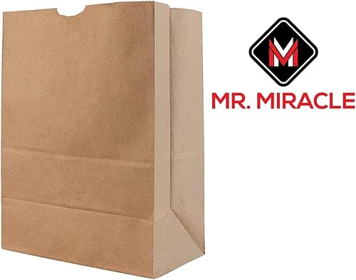 Miniatura 7 de Mr Miracle - Bolsa de papel marrón resistente de 57 libras, 50 unidades, bolsas de compras ecológicas, ideal para comestibles, venta al por menor y