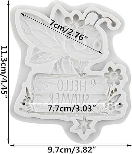 Miniatura 47 de Lingzhi Bumble Bee Moldes de silicona para fondant de abeja para decoración de pasteles, decoración de cupcakes, caramelo de chocolate, pasta