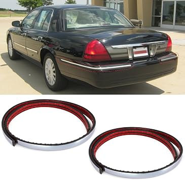2 Pcs Rear Bumper Moldings for 1998-2011 Mercury Grand Marquis