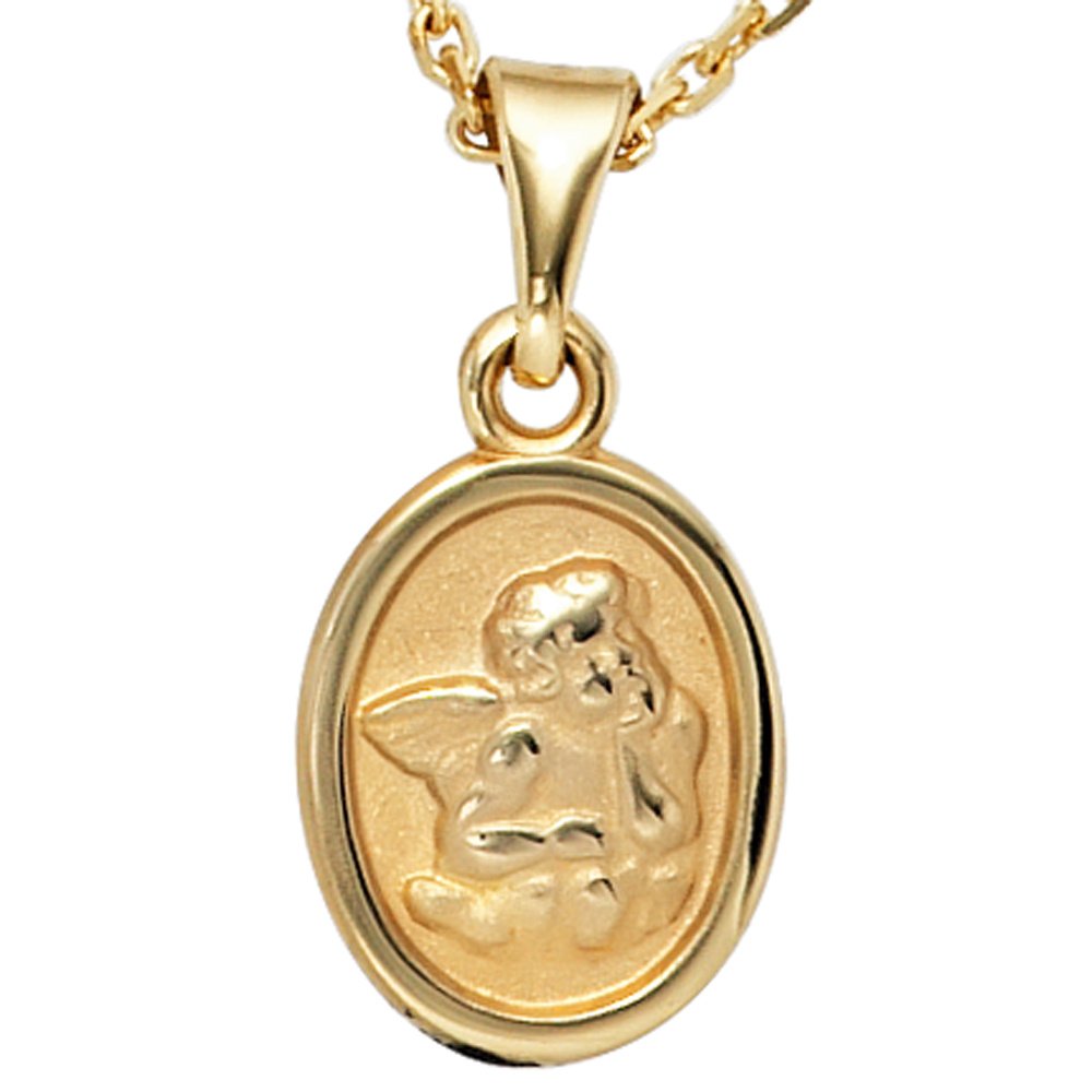 Jobo Kinder-Anhänger Schutzengel aus 8 Karat 333 Gold