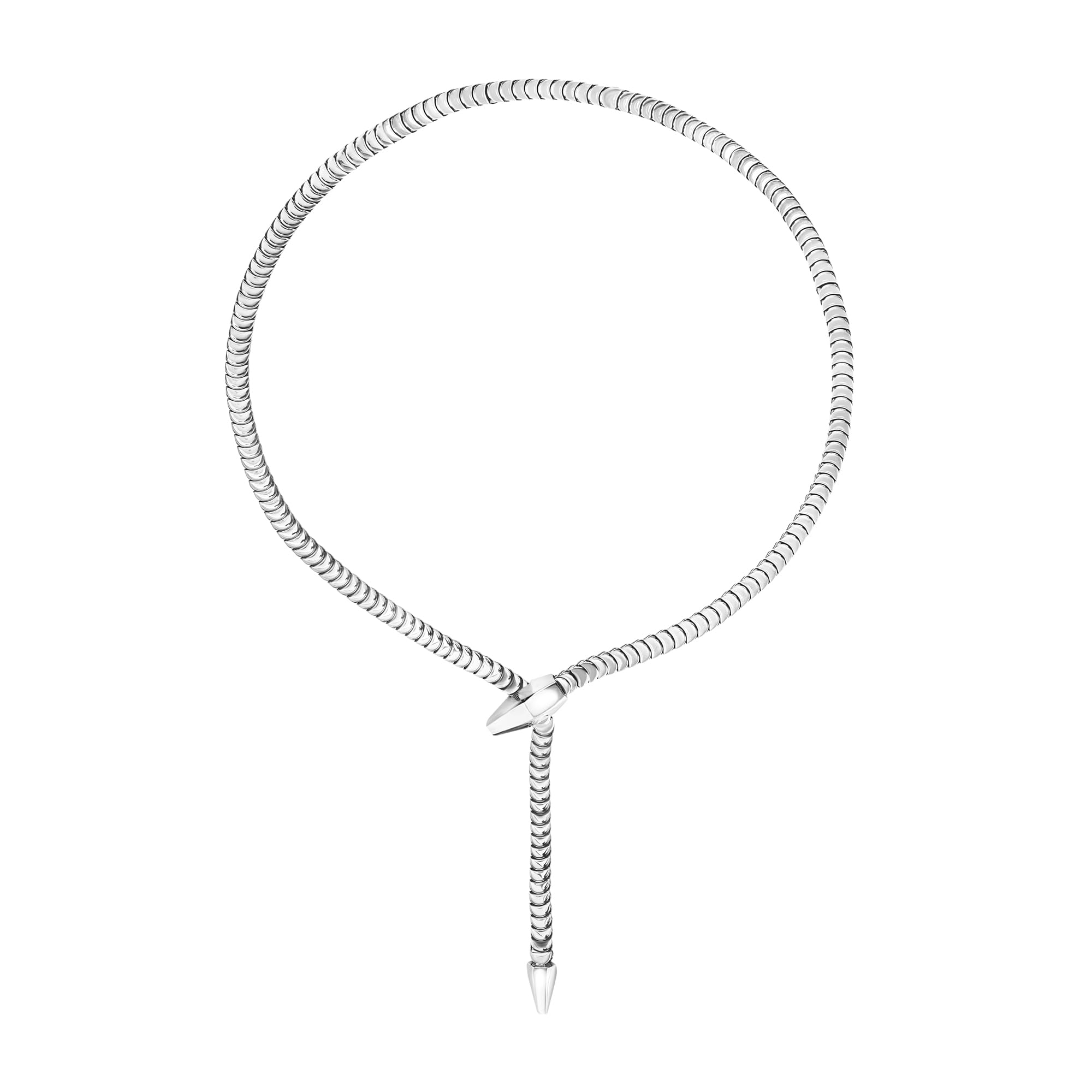 Breil, Collezione Hypnotic, Collana Donna Semirigida in Acciaio Lucido, Design Serpente, Pratica Chiusura, Idea Regalo Donna