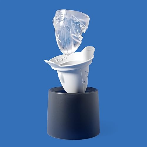 Miniatura 2 de ZOKU Juego de 2 moldes de silicona para hielo, tiburón, moldes grandes para cubitos de hielo de tiburón, para cócteles artesanales, mantiene las