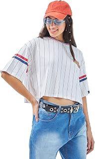 Bewakoof Official Looney Tunes Merchandise Women's Printed Oversized Fit Half Sleeve Round Neck Cotton Jersey Short Top Price In India