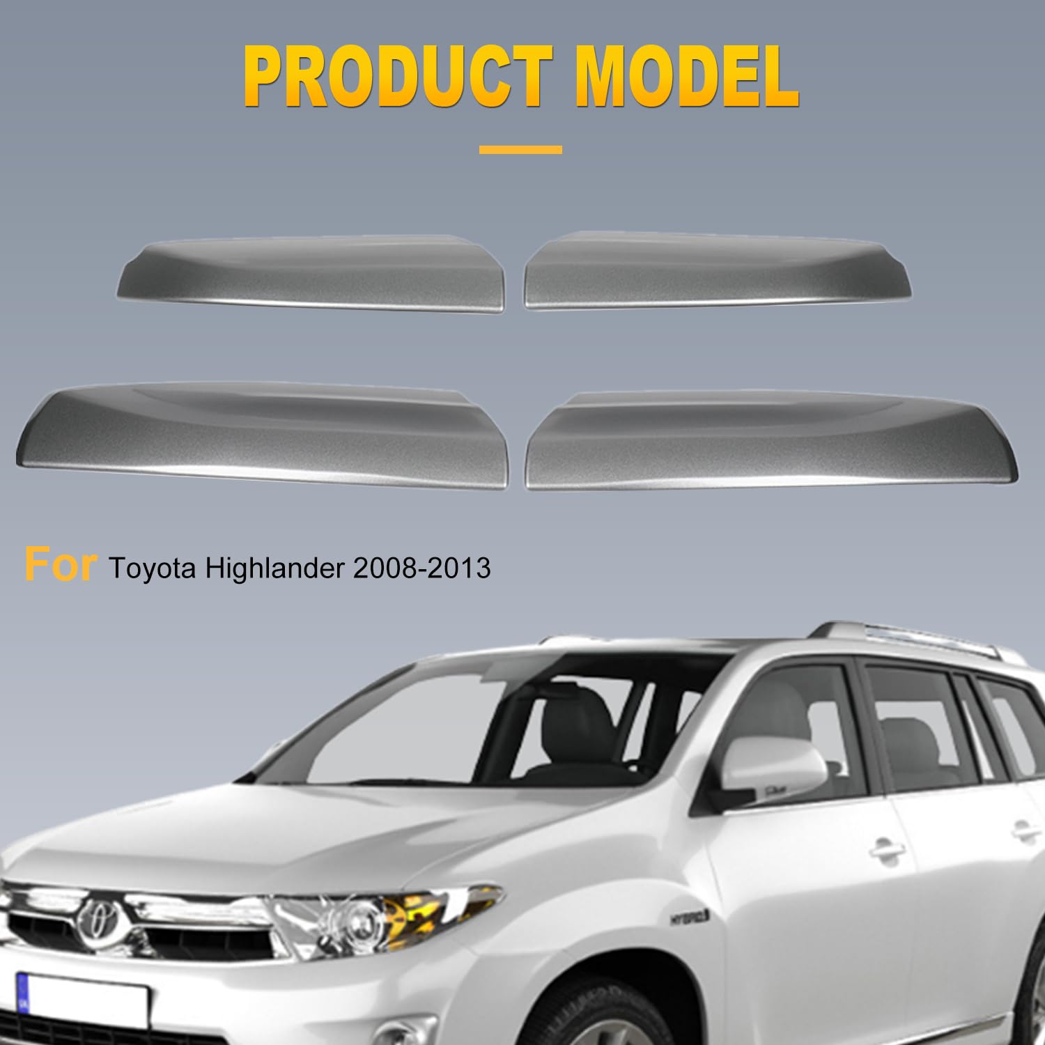 UACA Roof Rack Cover Kit For Toyota Highlander (2009-2014) - 4 Piece Set