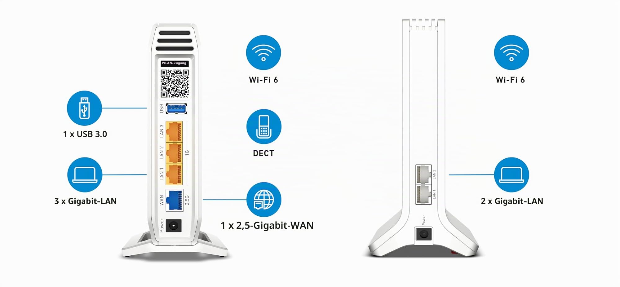 FRITZ! Mesh Set 4060 + 3000 AX Edition International, Wi-Fi 6 Triband bis zu 6000 Mbps, 2,5 Gigabit-WAN, Multiroom Mesh Wi-Fi System, kostenlose Updates, 5 Jahre Garantie