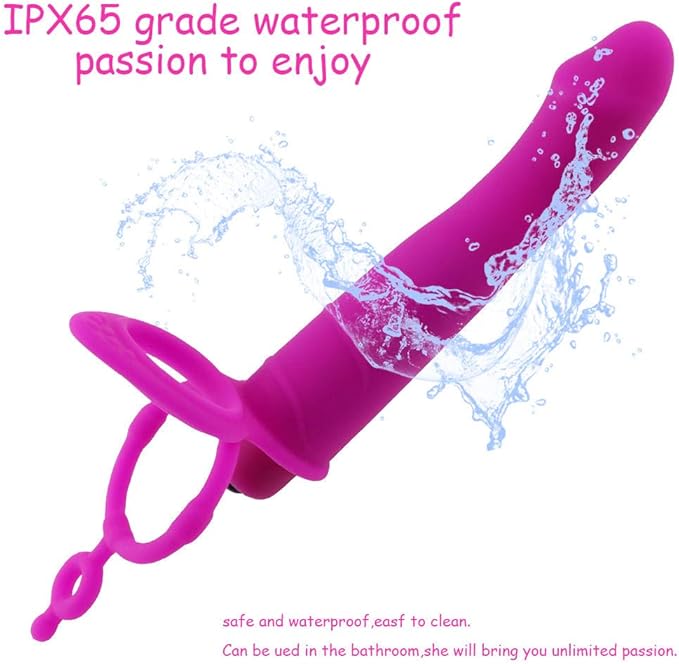 Juguetes sexuales pareja-Vibrador de doble penetración pene ...
