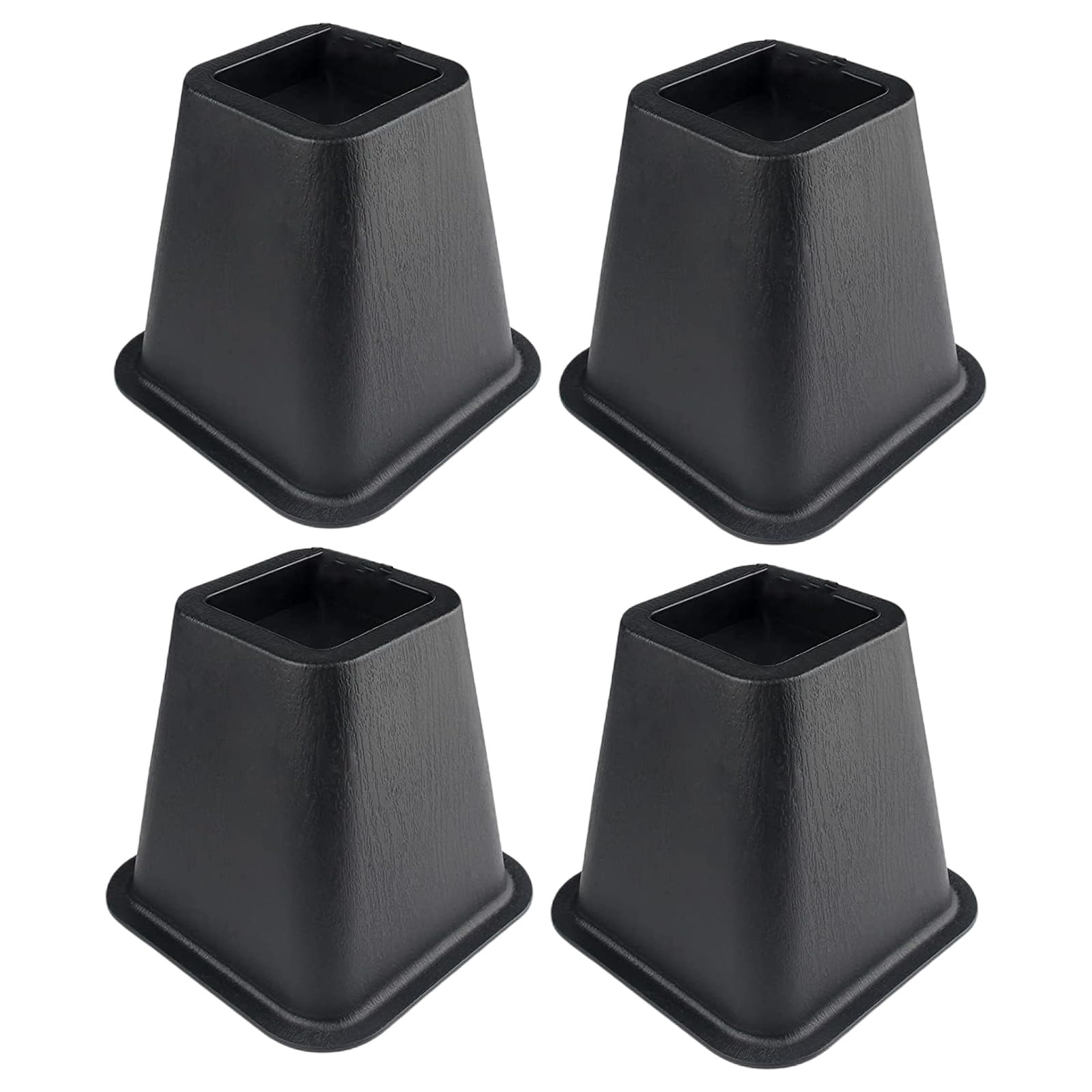 Multipurpose 6Inch Tall Furniture Risers Portable Sturdy Materials Bed Leg Extenders Set of 4 Daily Use Bed Risers