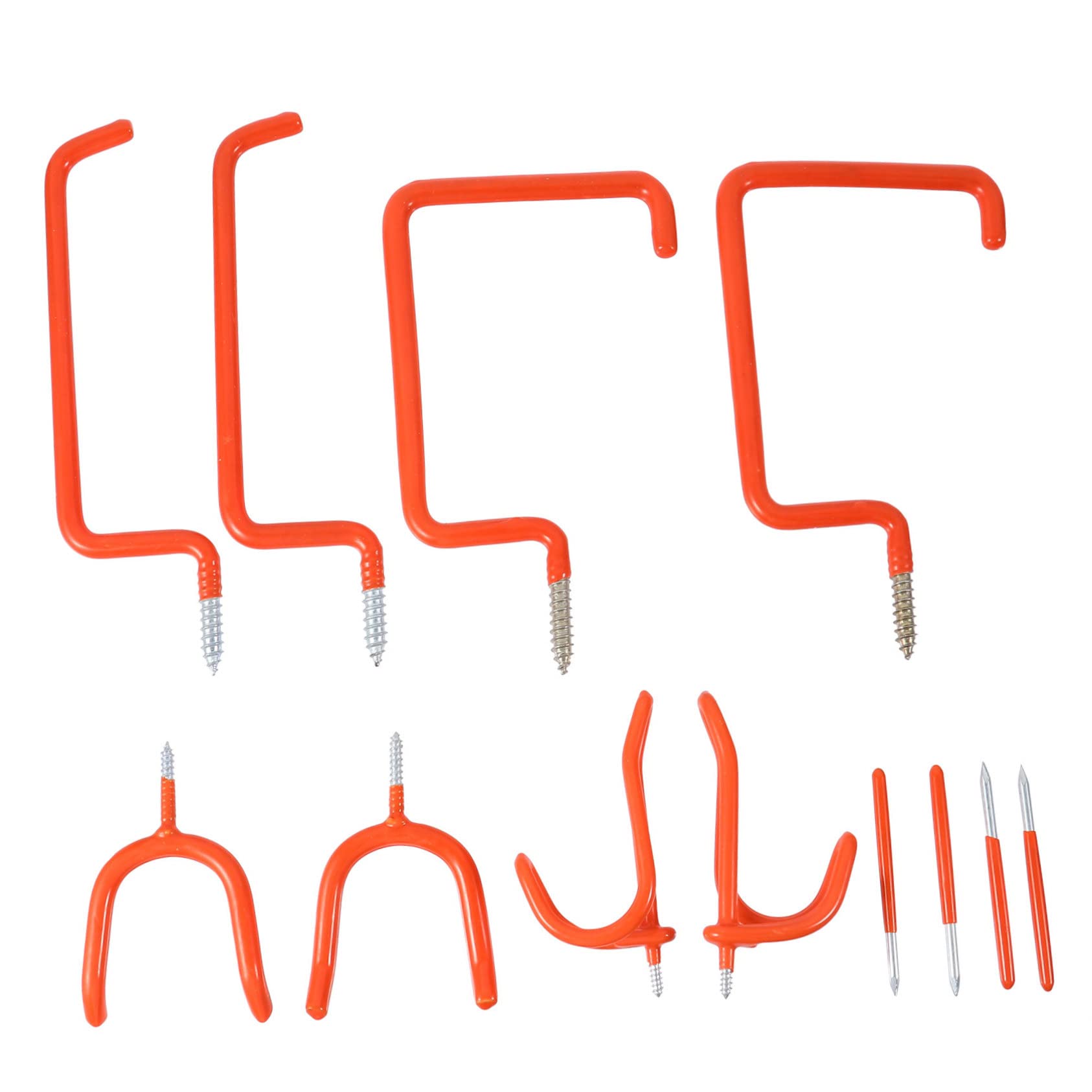 Crochets de garage métalliques robustes x12 pour suspension d'outils