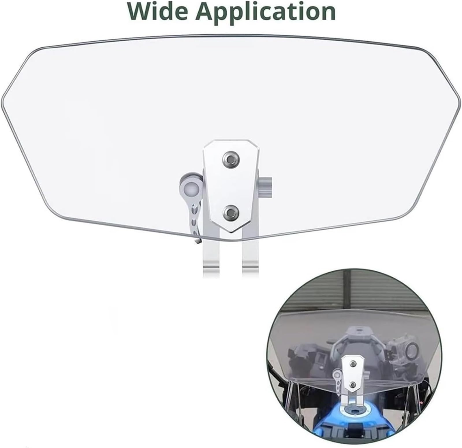 Parabrezza Per Moto Con Clip Rialzata, Regolabile, Estensione Trasparente E Regolabile Parabrezza(A Titanium)