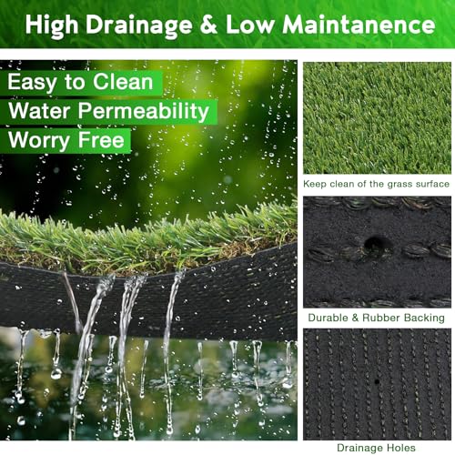 XLX TURF Large Artificial Grass Pad for Dogs Potty, Extra Soft Thick Turf for Indoor Outdoor Patio Balcony, 4 FT X 6 FT - Image 6