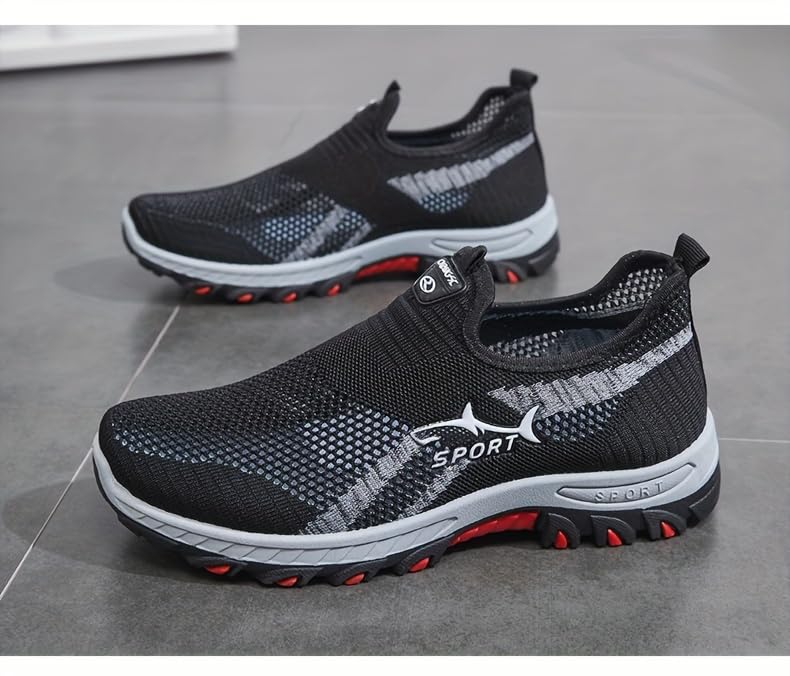 Men's Breathable Mesh Sneakers | Slip-On Athletic Shoes for Spring/Summer | Lightweight Casual Sports Style with Rubber Sole & Round Toe Design4
