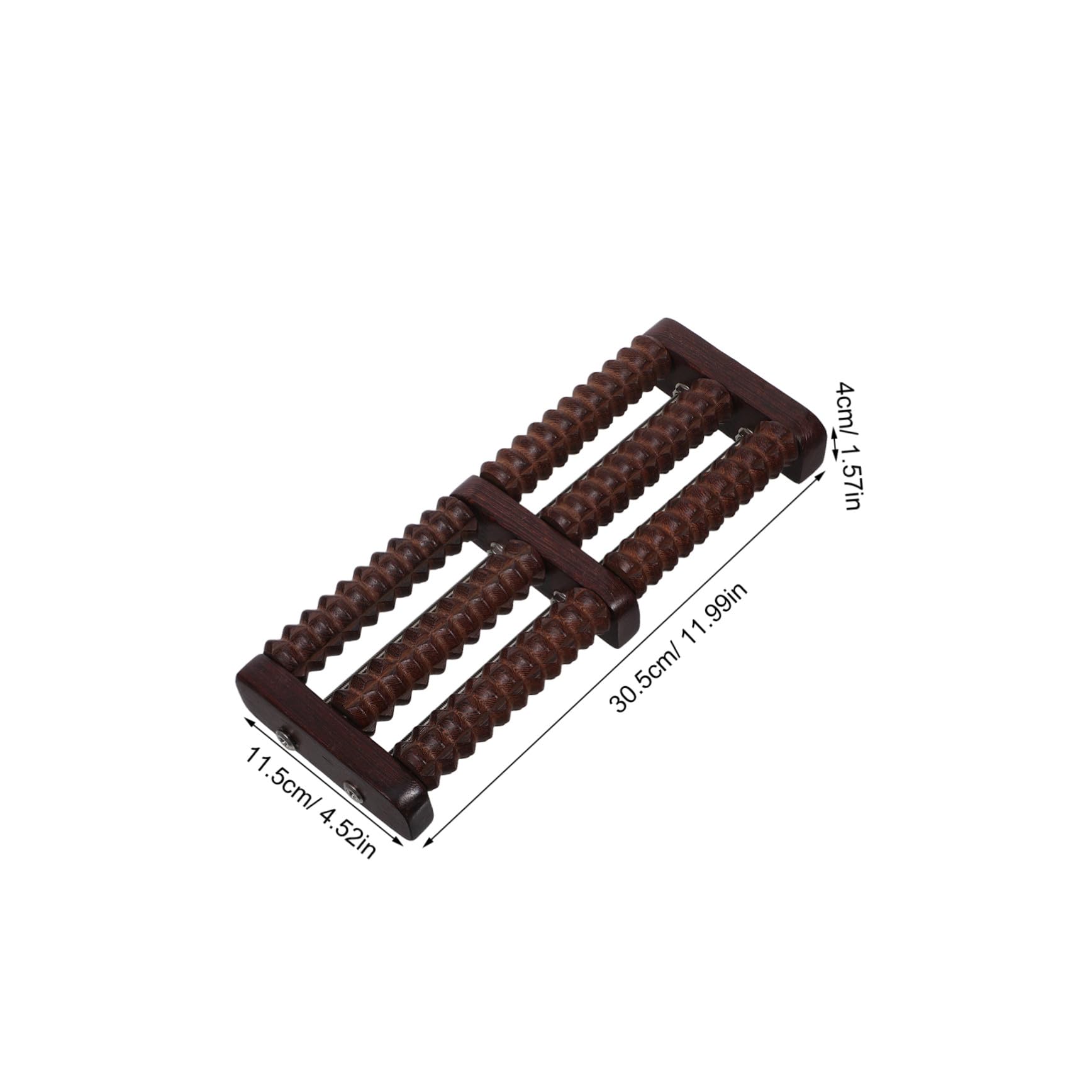 ibasenice Rodillo de Masaje para Pies de Madera de Acupresión con Múltiples Ruedas Masajeador Portátil para Aliviar Tensión Muscular Mejorar Circulación y Estimular Puntos Gatillo para Uso