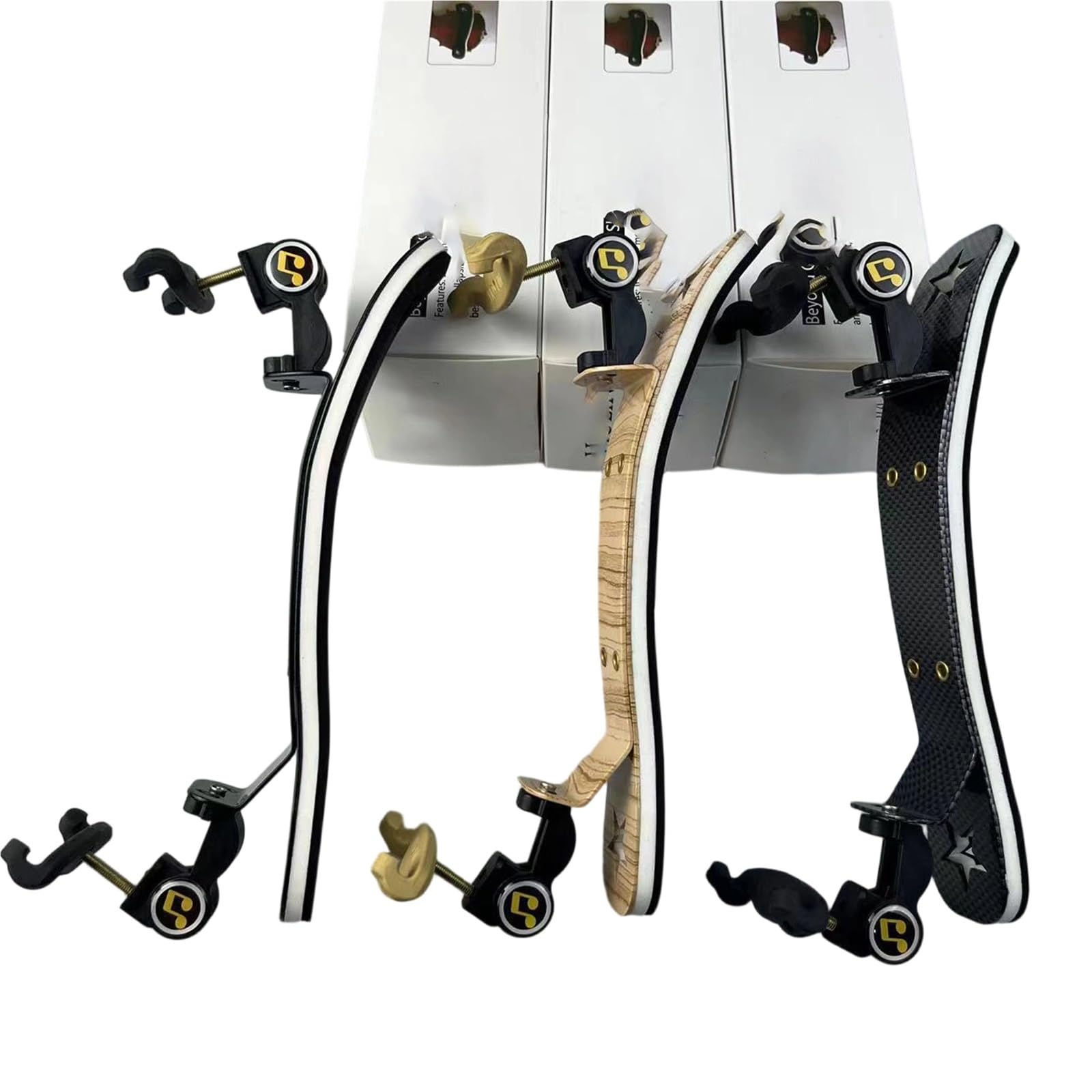 Poggiaspalla per violino con supporto in lega/supporto imbottito parti di violino | Poggiaspalla per violino(Available Colors: Black)