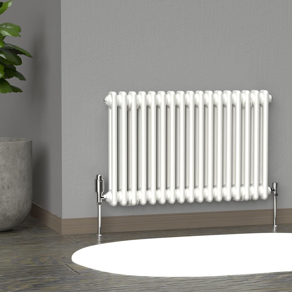 Lux Heat White Horizontal 2 Column Traditional Radiator 500Mm (H) X 785Mm (W)