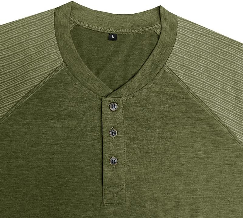 Miniatura 3 de compulsoryking Summer Plain Blank Men T Shirt Buttons T-Shirts for Men Basic Casual Slim Fit Henley Casual Henley T-Shirts