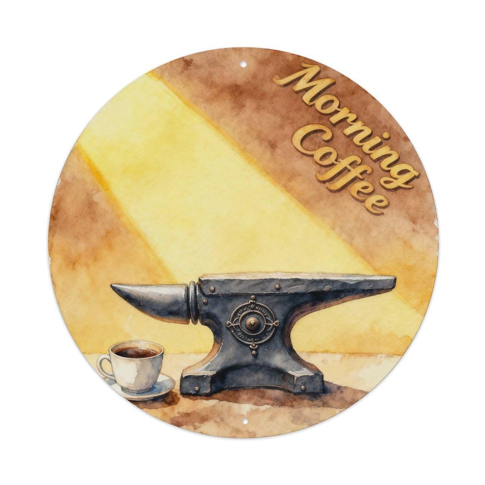 Morning Coffee Metal Tin Sign Plaque