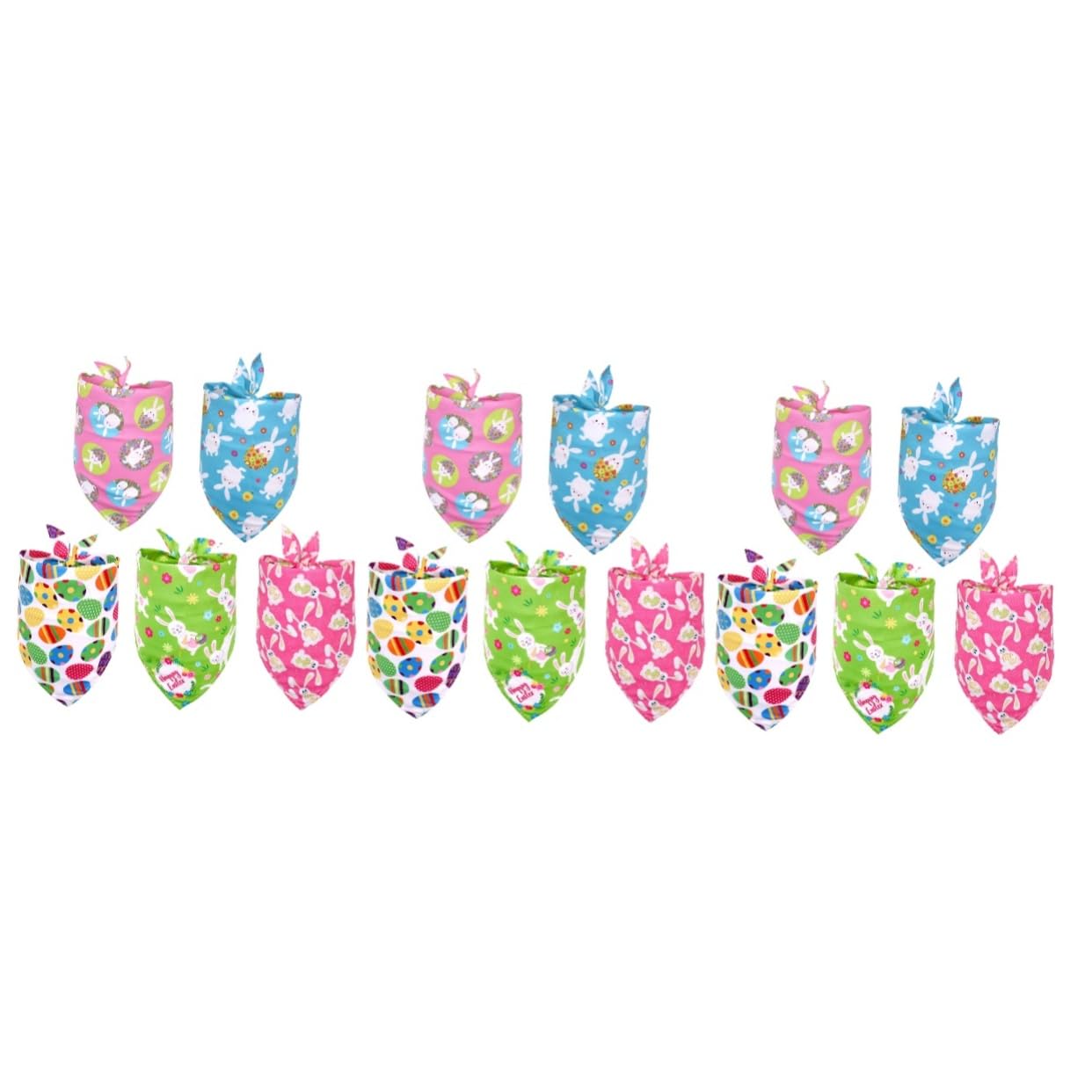 POPETPOP 15pièces Bandanas Animaux De Compagnie Imprimés Pâques Écharpes Triangulaires Lavables pour Chiens Et Accessoires Festifs Et Amusants