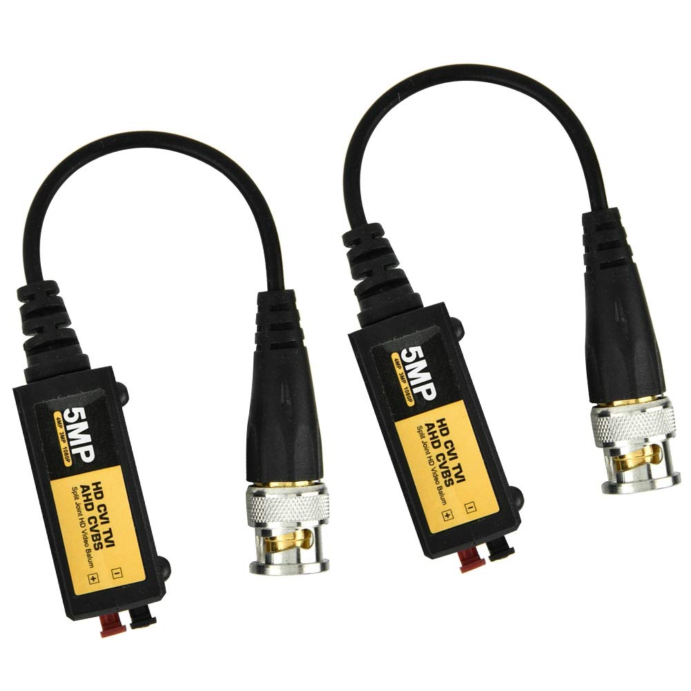 Twisted Pair Transmitter, Video Balun Wide Range Applications 75Ω BNC Head PCB Material for HD-CVI AHD