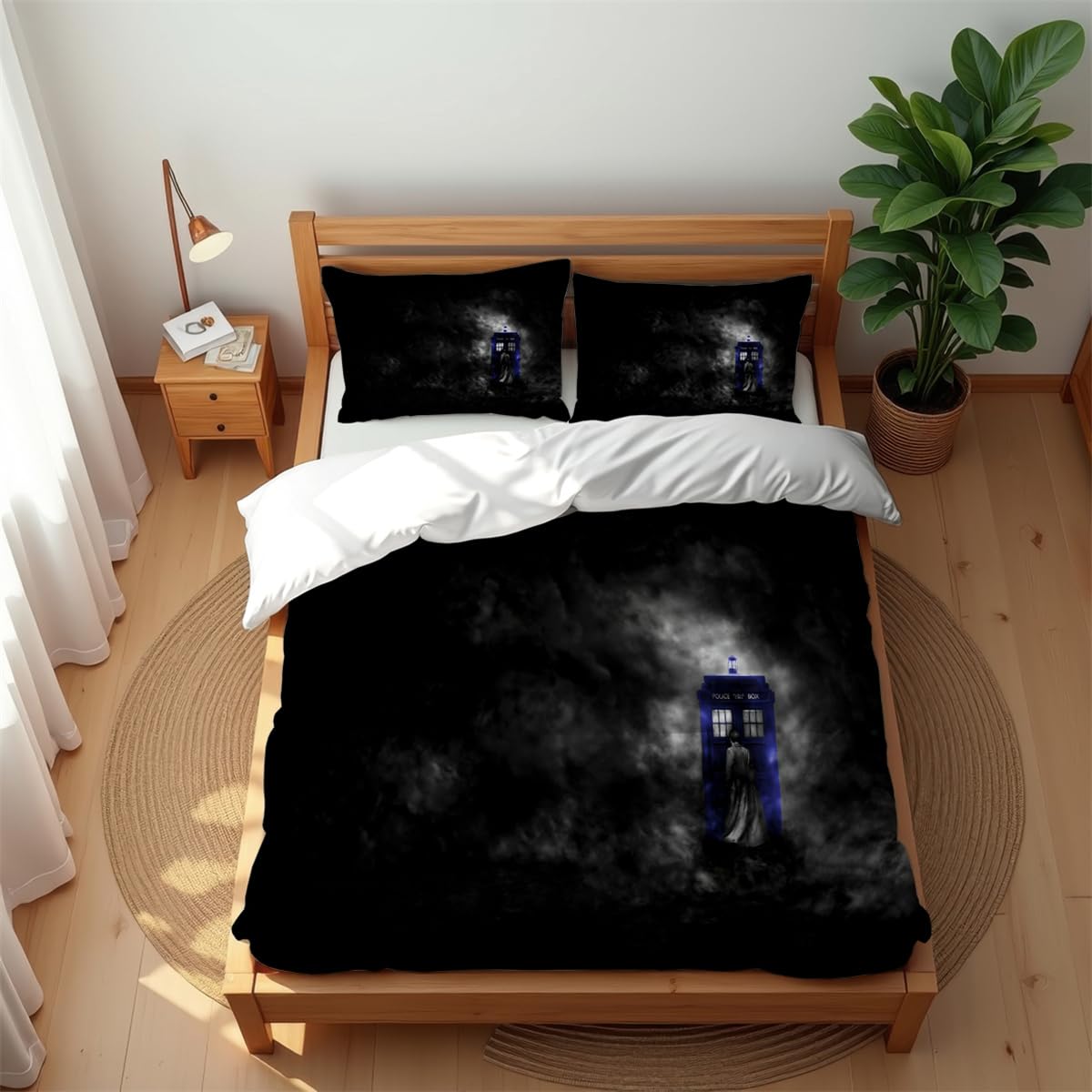 Parure de lit anti-allergique en coton respirant pour un sommeil sain
