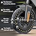 GYL 10x2.125 Solid Tire, 50/75-6.1 Rubber Tires, 10 Inches Tubeless Tyre Replacement for Gotrax G3 Plus G4 GXL V2 Apex XL Pro MAX XR Ultra Elite Electric Scooter Front Rear Honeycomb Wheels 2pcs