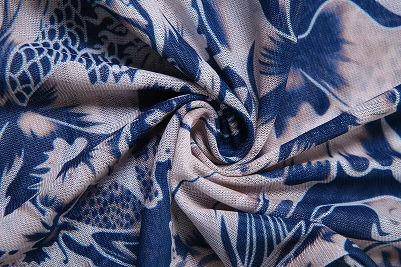 kaimimei Women Floral Print Mesh Bodycon Jumpsuit See Through Backless One Piece Outfits Romper Clubwear - Image 5