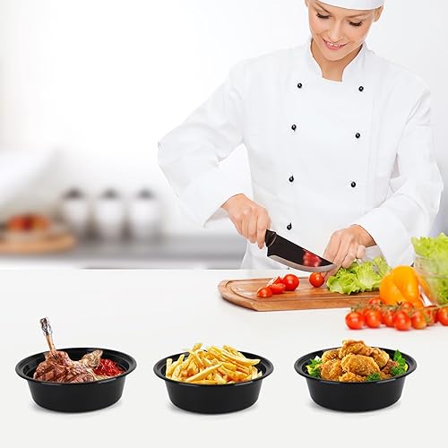 Miniatura 2 de Recipientes reutilizables de 48 onzas con tapas, recipientes desechables para almacenamiento de alimentos con tapas, sin BPA, aptos para microondas,