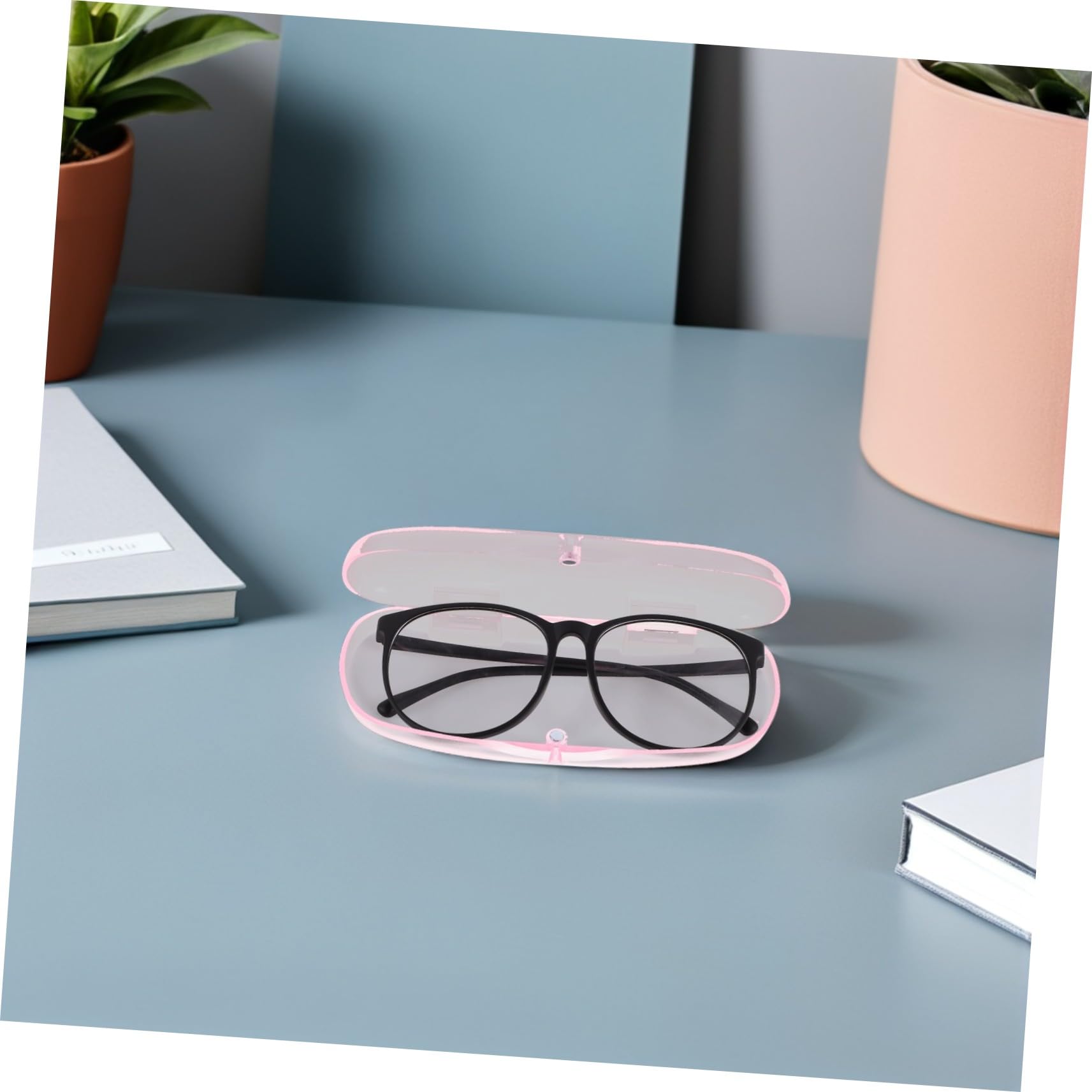 Custodia per Occhiali 10 Pezzi 15, 5x6, 5x3, 5 Cm in Pvc Rosa | Portaocchiali Opaco, Antiurto e Antipolvere, Formato Compatto per Viaggio ed Escursioni, Stile Essenziale