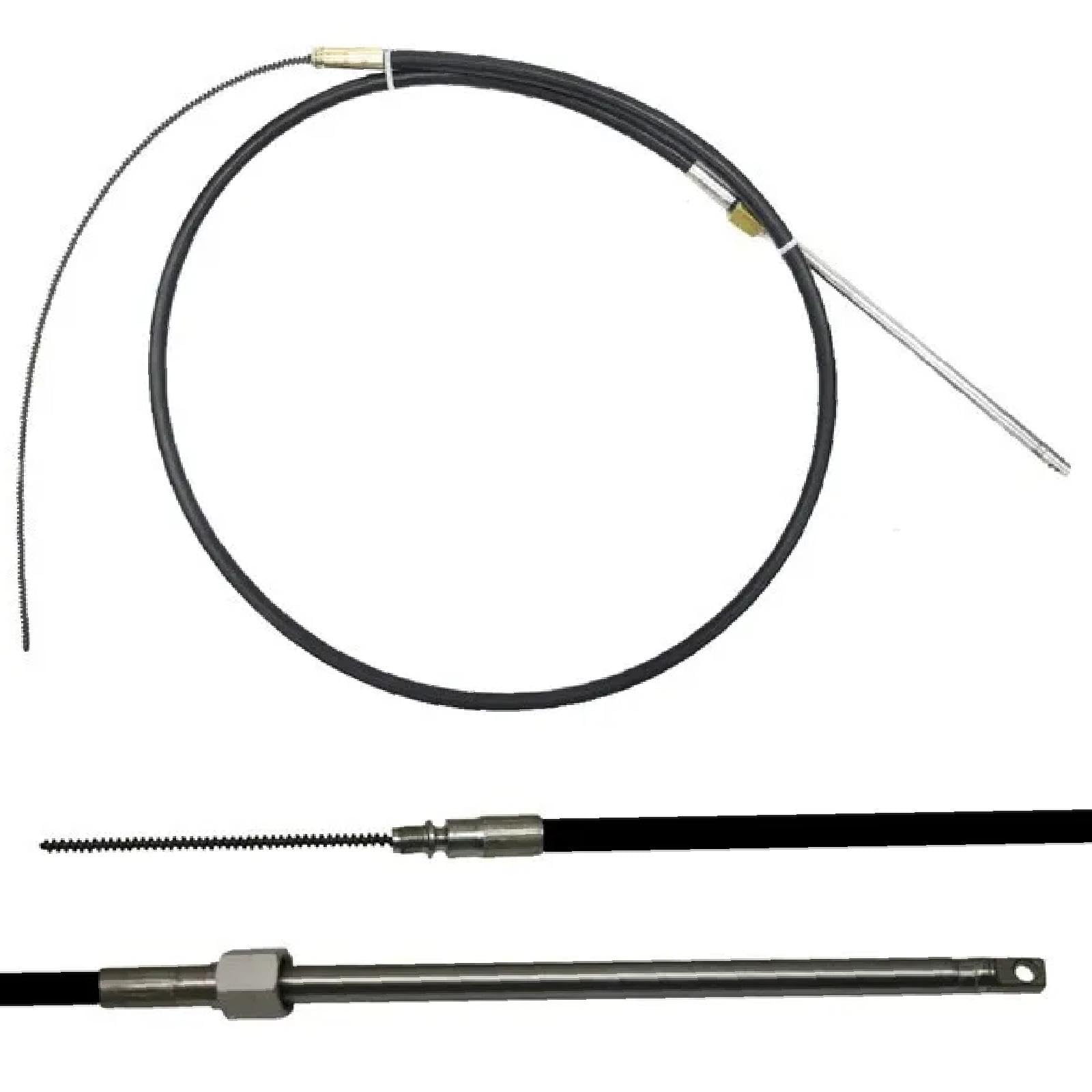 Cable de dirección de servicio liviano Aqmm5813 de dirección de barcos de acero inoxidable 304 Tipo M58 para reemplazo de aplicaciones, 13 pies