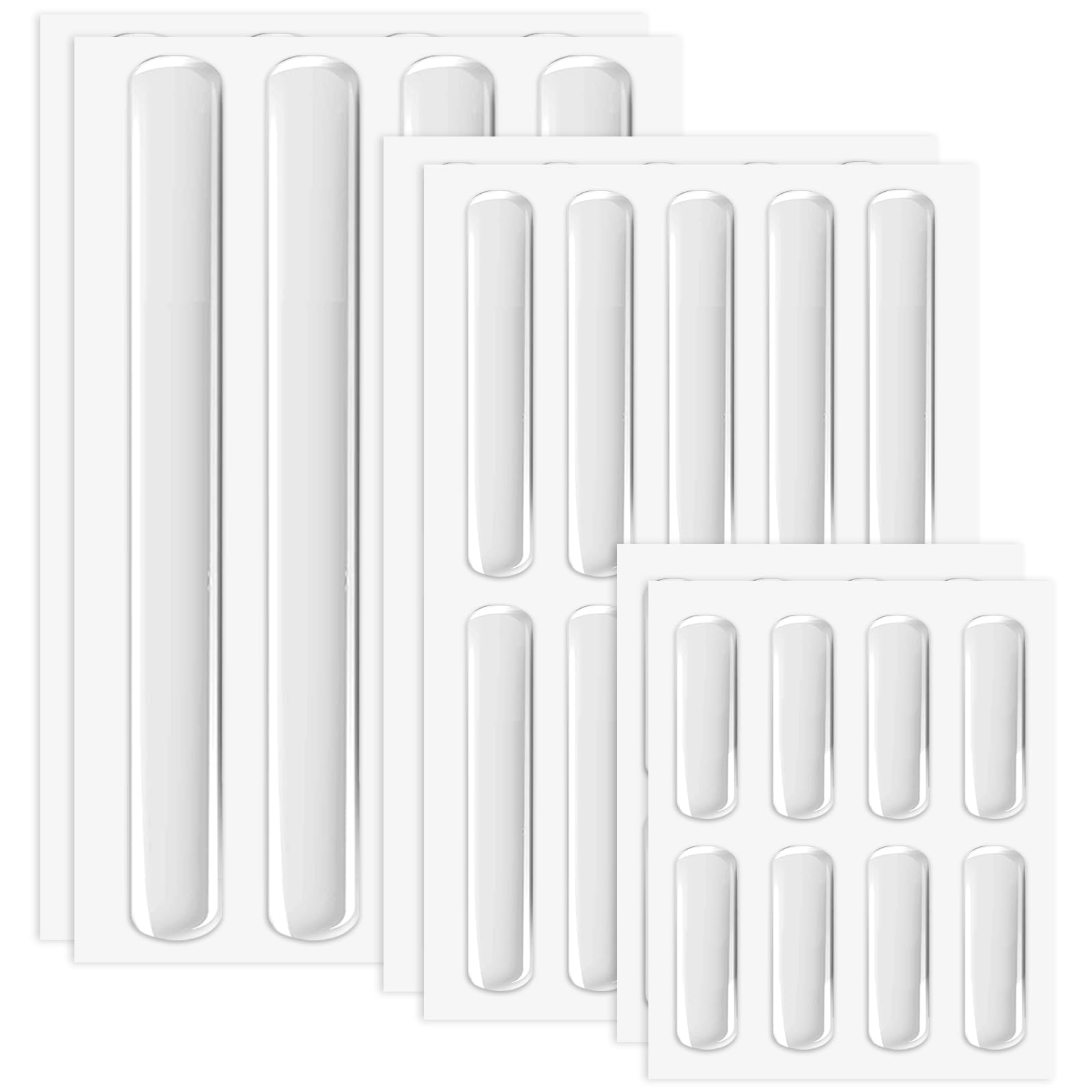 Door Pads Stop Slamming, 44pcs Door Cabinet Bumper Pads Self Adhesive Doors Soft Close Pad Slam Stopper Silencer Furniture Bumpers Strips