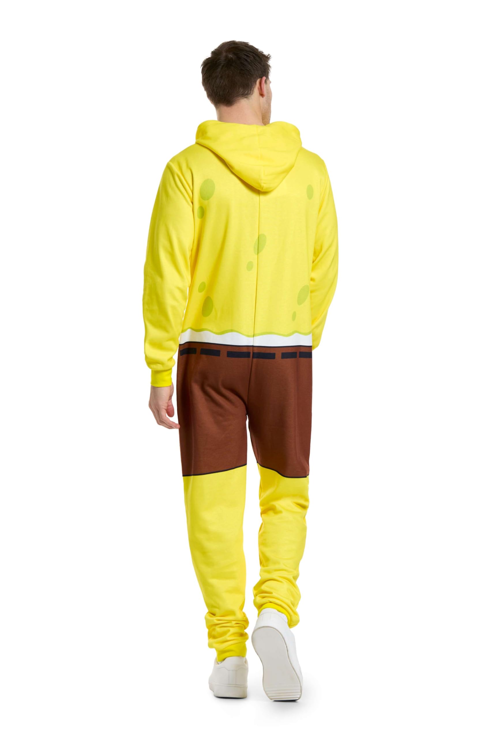 Opposuits Pigiama intero da adulto Spongebob Nickelodeon, vestibilità ampia, tasche incluse, giallo