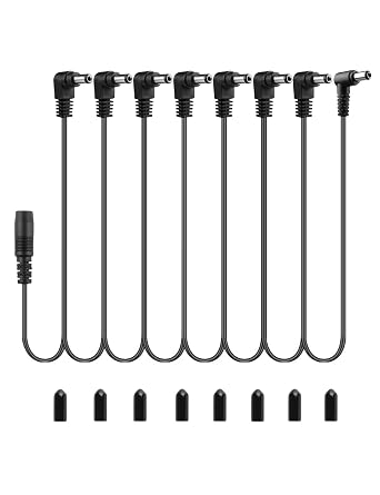 Mr.Power 1 to 8 Way Daisy Chain Cable Guitar Effect Pedal Power Supply Splitter Cable Adapter Power Cord (8 Way Cable)