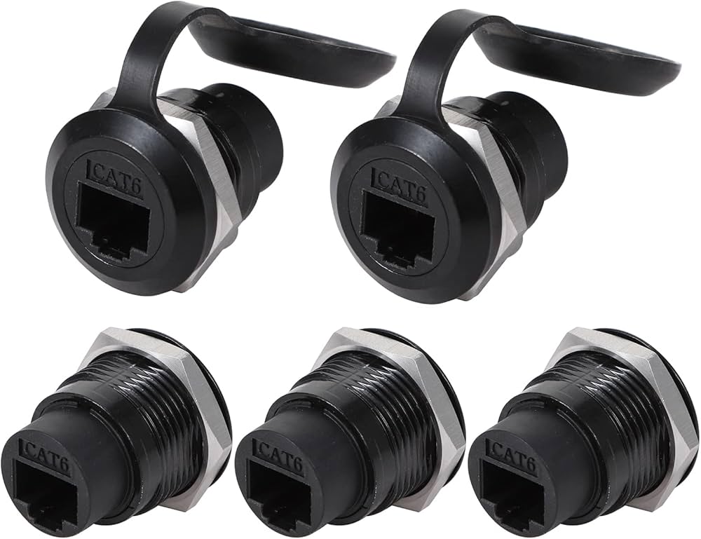 Amazon.com: ANMBEST 5PCS RJ45 Panel Mount Connector, Cat6 8P8C