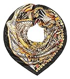 🧣 Größe: 35 X 35 Inch ( 90 x 90 cm). MAIRY Schal Damen Seidenschals für Frauen Große Satin Quadrat Halstuch Seide Gefühl Haar Mode Kopftuch Schal .