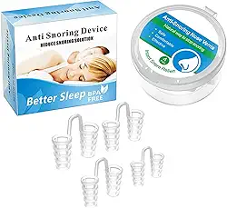 4 unidades/conjunto de clipe de nariz anti-ronco Dispositivo de solução para ronco de silicone rolha de ronco e dilatador nasal para dormir