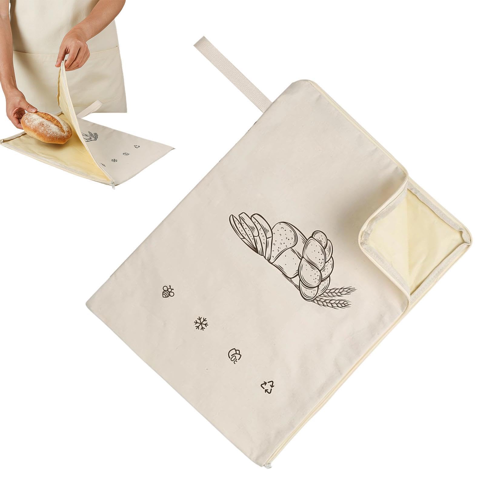 Bolsas de pan reutilizables para conservación de sándwiches y masa madre en cestas caseras