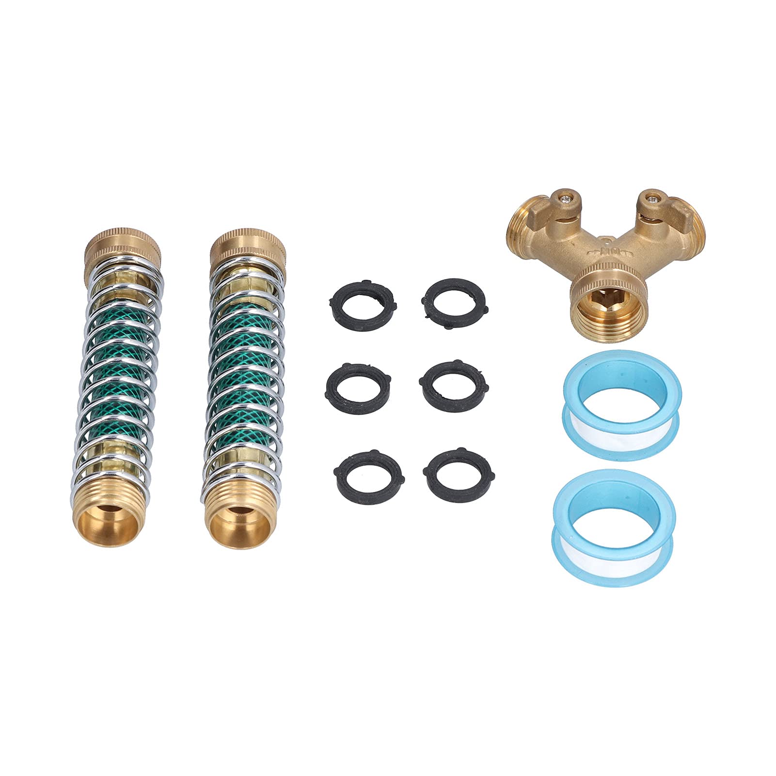 Divisor de manguera B de 2 vías, ector de manguera resistente, divisor de grifo de jardín a prueba de kproof con o sistema de goma