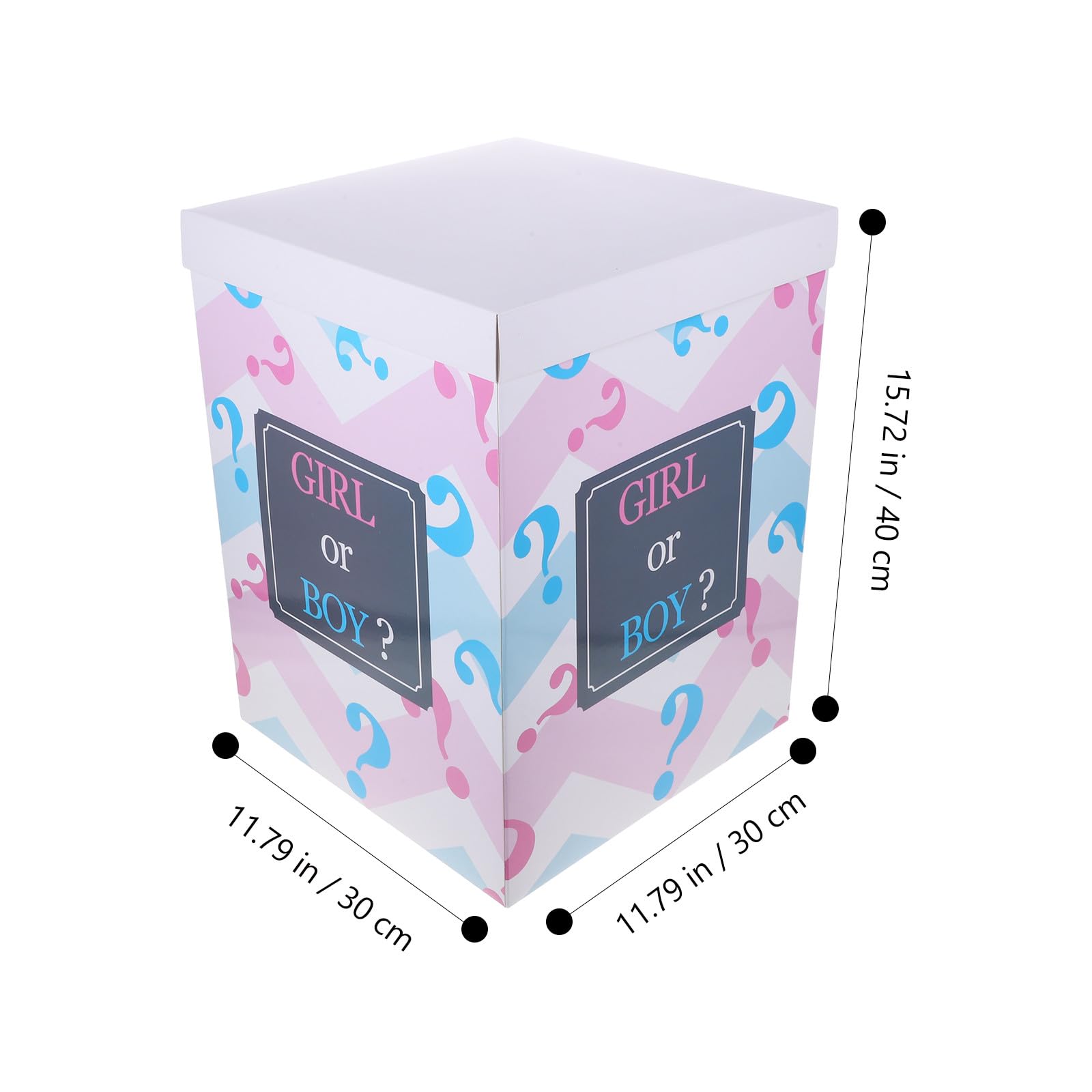 SUPVOX de revelación de género para Baby Shower – Kit de decoración con 6 globos (azul y rosa) – Sorpresa para anuncios de sexo bebé – 40 x 30 x 30 cm