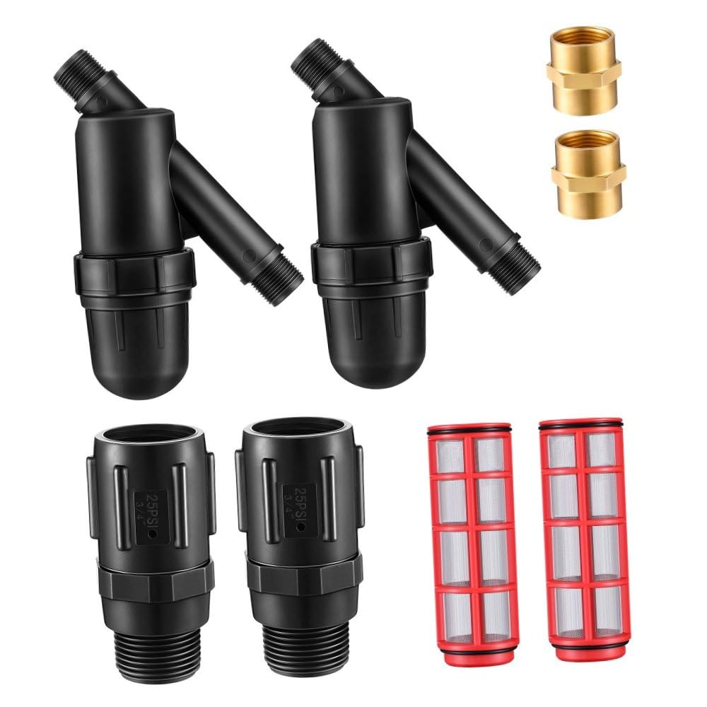 25 PSI Druckminderer für Tropfsystem mit Metalladapter und Filter 2x